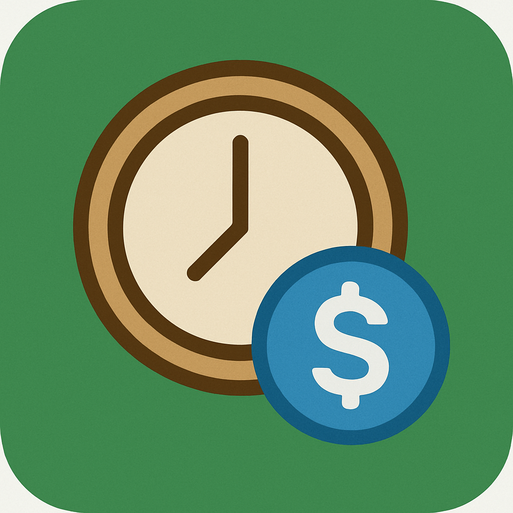 Ícone de relógio economizando tempo